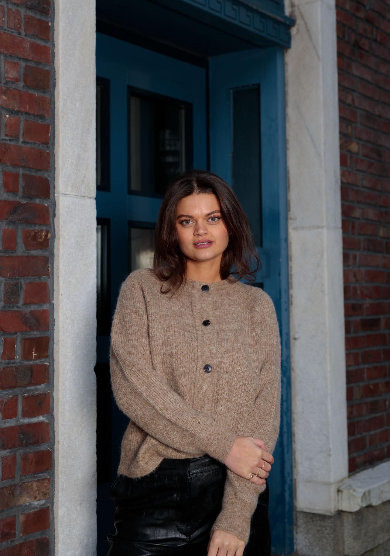 Lulu Strikket Cardigan - Brun/ Sepia Tint